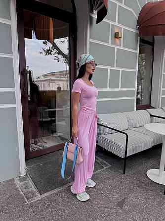 Жіночий трендовий костюм з м'якої натуральної тканини турецька віскоза Барбі Одеса