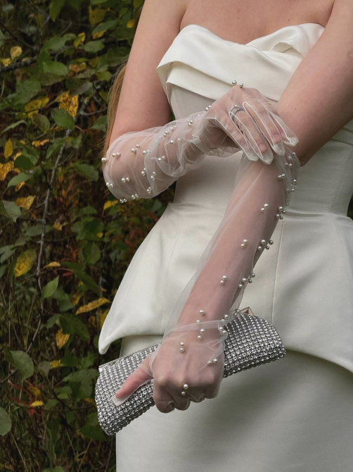 Рукавички з перлинами Луцьк - фото 1