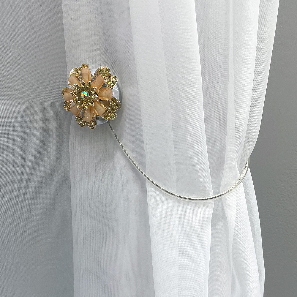 Магніти для штор та гардин "Flowers" набір 2 шт Персиковий (81-243) Київ - фото 3