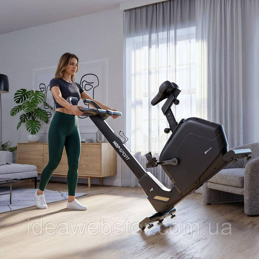 Велотренажер Hop-Sport HS-5000H Atrox електромагнітний чорний Київ - фото 10