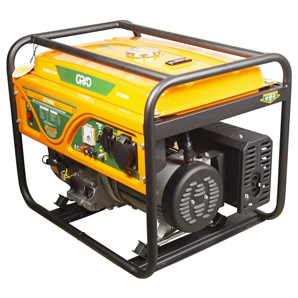 Генератор бензиновий 230 В 5.0/5.5 кВт 4-тактний ручний запуск GRAD (5710955) Київ - фото 2