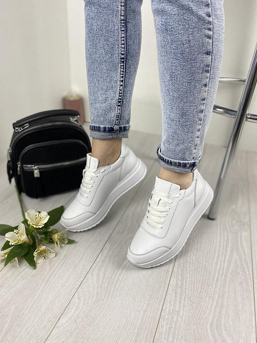 EMELI Кросівки жіночі EMELI 915/5 білі (весна-осінь, шкіра натуральна) (2708) Коломия - фото 7