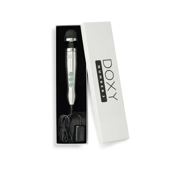 Вібромасажер DOXY Number 3 Silver, дуже потужний, живлення 220В, металевий корпус Львів