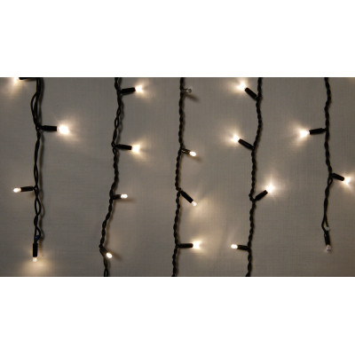 Гірлянда Delux Icicle 75LED 2x0.7m 18 flash теплий білий/чорний IP44 EN (90012960) Вінниця - фото 2