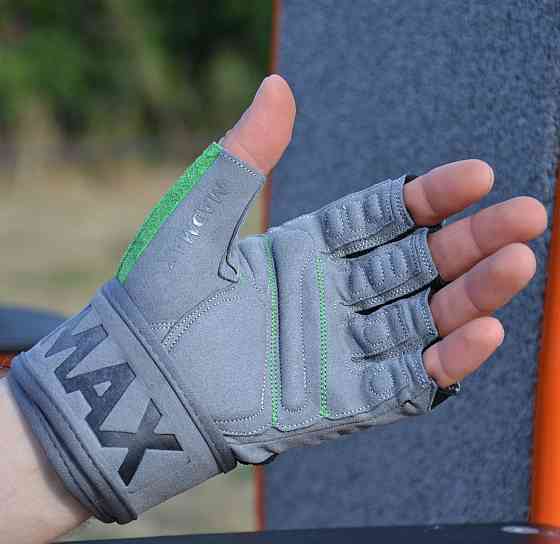 Рукавички для фітнесу MadMax MFG-860 Wild Grey/Green XXL Кам'янське