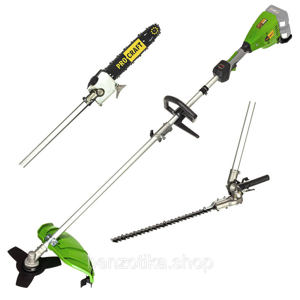 Аккумуляторная мотокоса Procraft PTA20/4/2 (2 аккумулятора 4 Ач 20 В и зарядная станция в комплекте) Киев - изображение 1