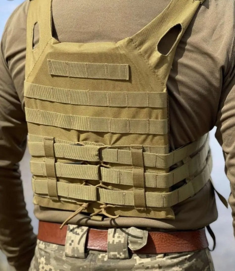 Плитоноска Бронежилет с плитами 6 класса Песочный Винница - изображение 7