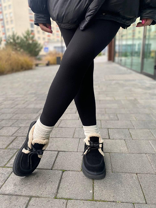 Угги жіночі ITTS 5262-1A чорні (зима, замша натуральна) (6034) Коломия - фото 6