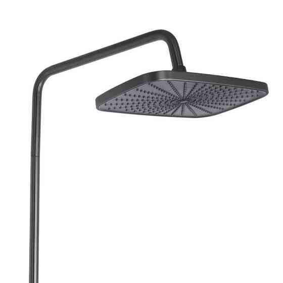 Душевая система из латуни Qtap Gemini на три потребителя (с изливом) QTGEM111GMB45688 Gunmetal Black PVD Харьков