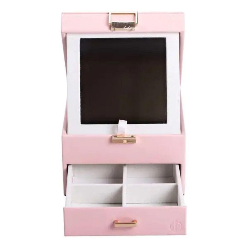 Скринька для прикрас з еко шкіри 2 яруси органайзер для ювелірних виробів HP-5-2P Київ - фото 3