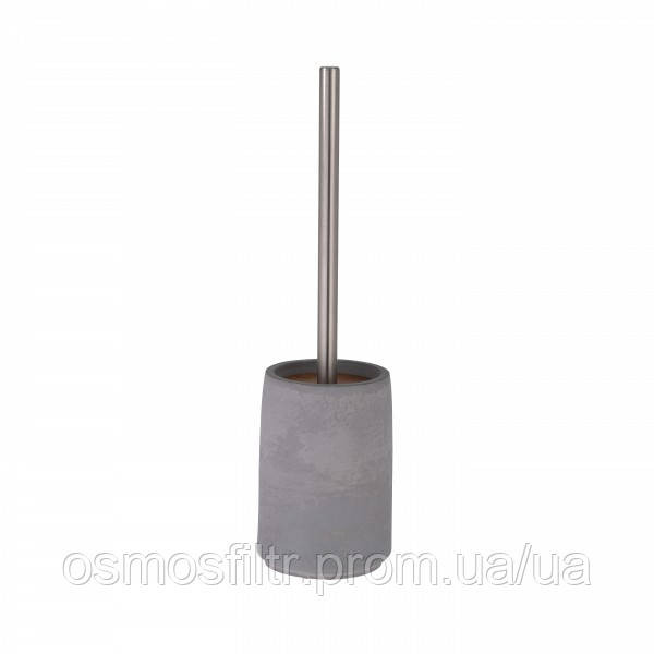 Щітка для WC Axentia Турин сірий бетон з бамбуковою вставкою 10.5x10.5x42.5 см (126715) Київ - фото 1