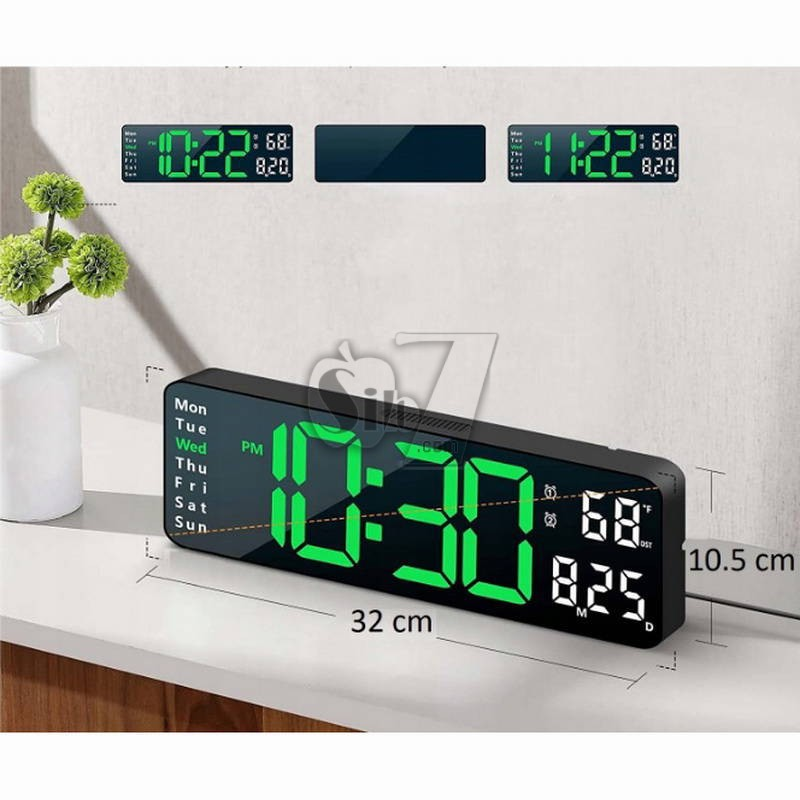 Цифровые настенные часы DS-6629 с зелеными LED-цифрами, пультом, температурой, датой, будильником, таймером, USB Киев - изображение 10