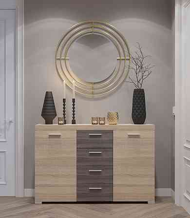 Великий комод Еверест К-7 Британія 140х38х92 сонома + трюфель (телескопічні) (DTM-2474) Львів