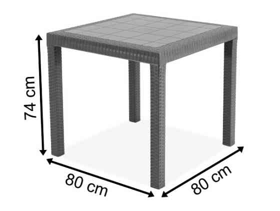 Стіл для саду пластиковий BICA Dallas, графіт Київ