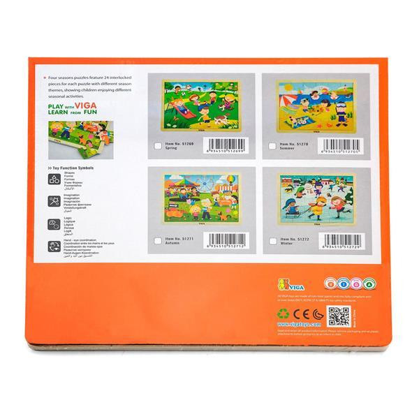 Дерев'яний пазл Viga Toys Пори року: літо, 24 ел. (51270) Харків - фото 6