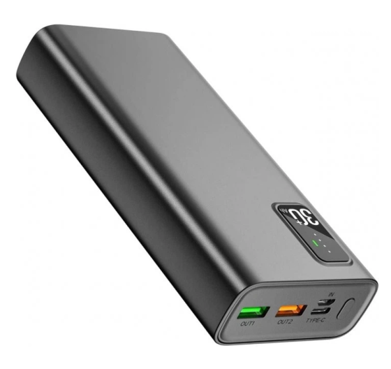 Универсальная мобильная батарея Toospon 30000 mAh 22,5 W QC3.0 и USB-C PD20 Черный Винница