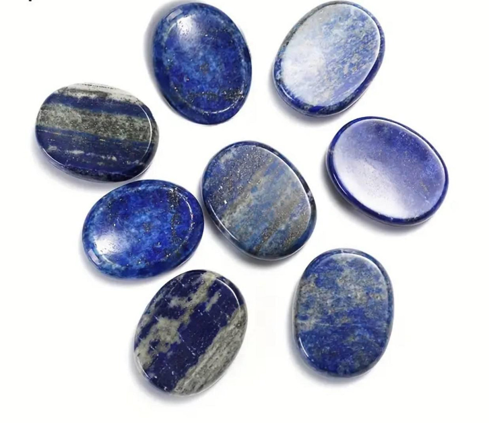 Лазурит камінь антистрес, Натуральний овальний камінь лазуриту для медитації, зняття стресу та триво Київ - фото 4