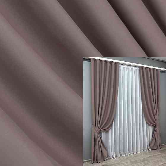 Комплект готових штор VR-Textil Bagema Rvs № 1245ш Пудровий 130х290 см 2 шт (39-0010) Київ