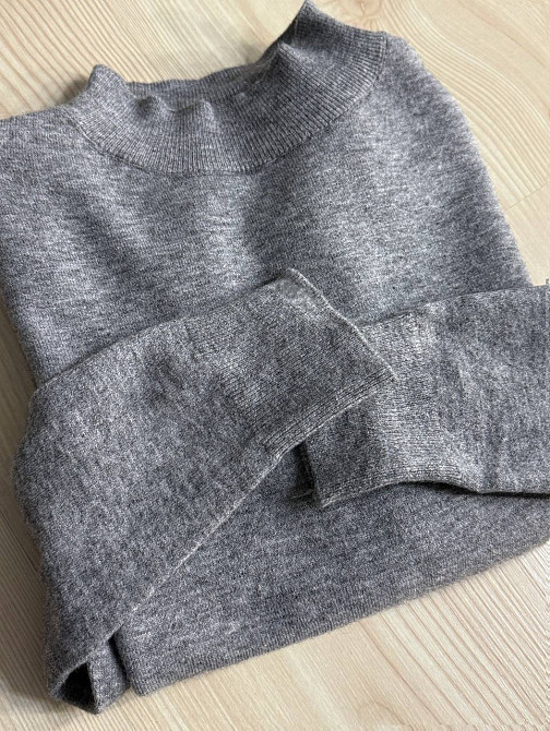Светр жіночий A-N 106 водолазка гольф з коміром стійкою базовий, сірий, one size Київ - фото 6