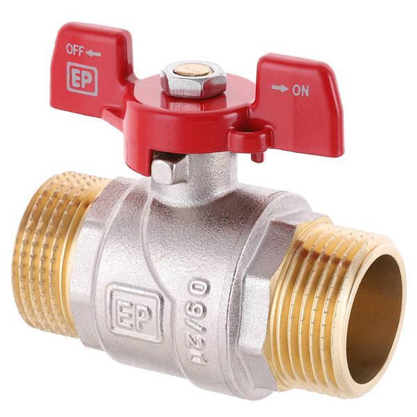 Кран шаровый 1'' наруж/наруж красная ручка Харьков - изображение 1