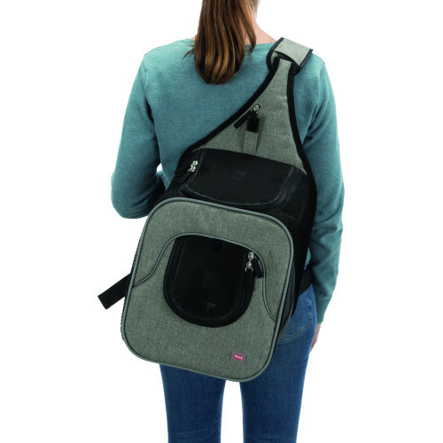 Рюкзак-переноска Trixie Savina для собак фронтальный полиэстер черный/серый до 10 кг 30х33х26 см Киев - изображение 10