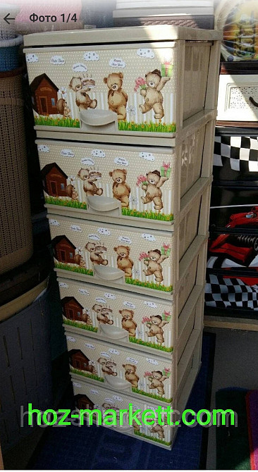 Комод пластиковий "Ведмедики" на 6 ящиків Харків - фото 2