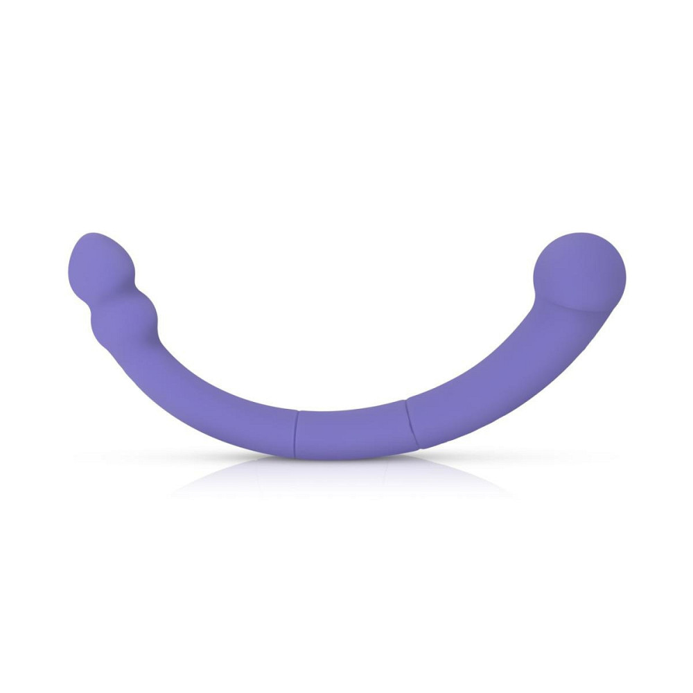 Двухсторонний вибратор Good Vibes Leah, фиолетовый Sex Aura Киев - изображение 4