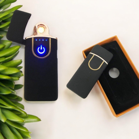 Спіральна сенсорна електрична запальничка USB UKC 711 Black 6748 Київ