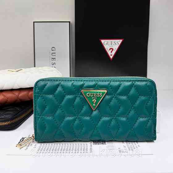 Жіночий гаманець на змійці Guess (7870) зелений Київ
