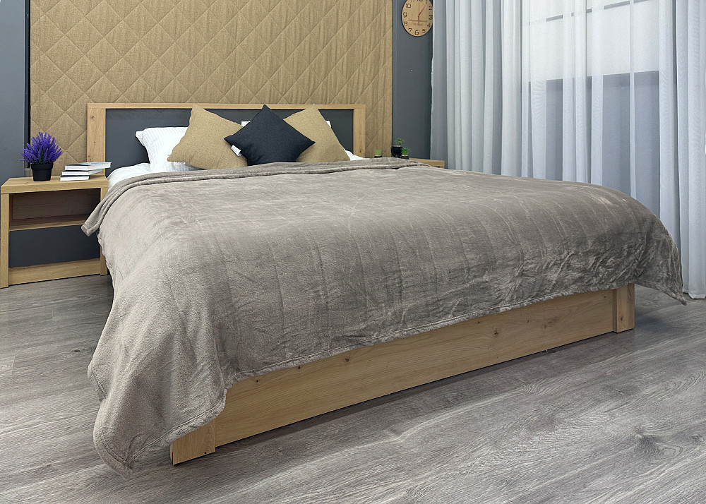 Плед-покривало Decorator WellSoft 180х210 см однотонний Світло-сірий (87-272) Київ - фото 4