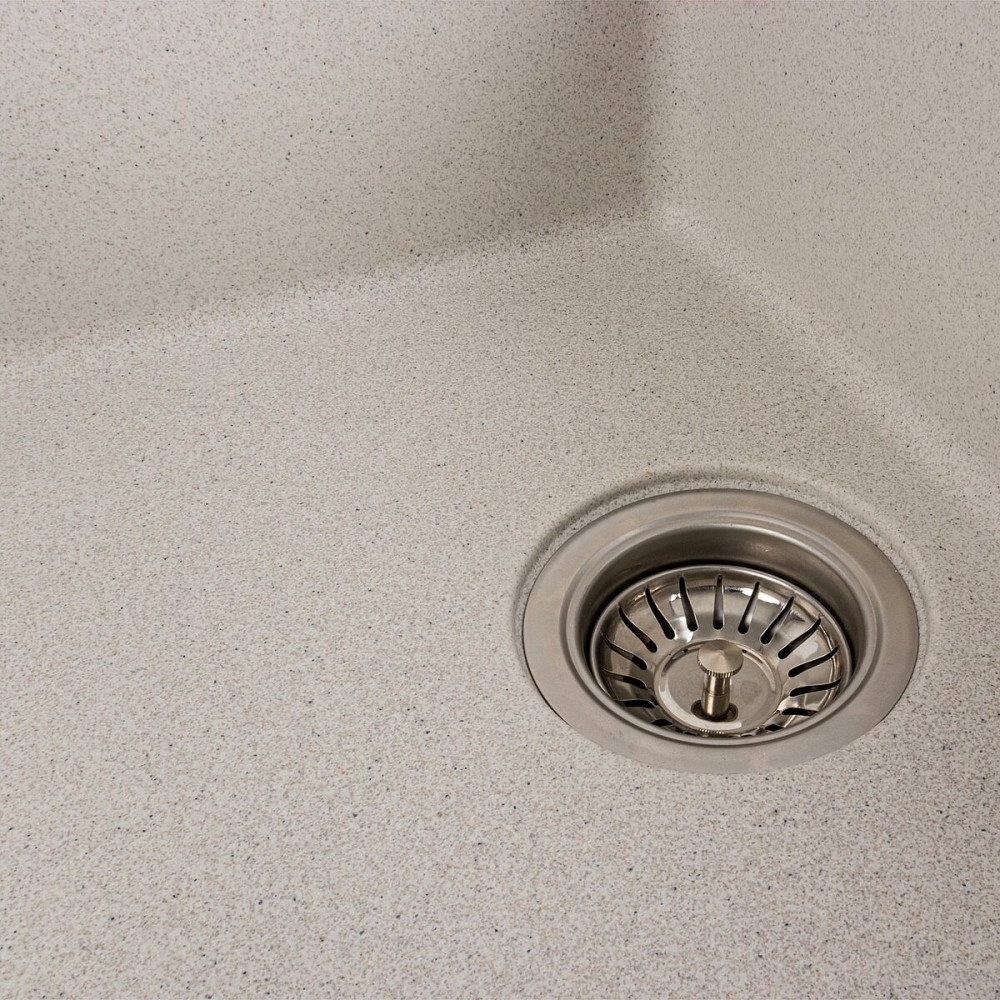 Гранітна мийка для кухні VALESO ZIRKONE 6250 матова Біла в крапку Коломыя - изображение 3