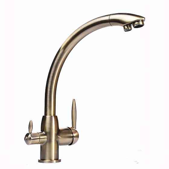 Змішувач для кухні під осмос Globus Lux LAZER GLLR-0777-9-BRONZE Тернополь