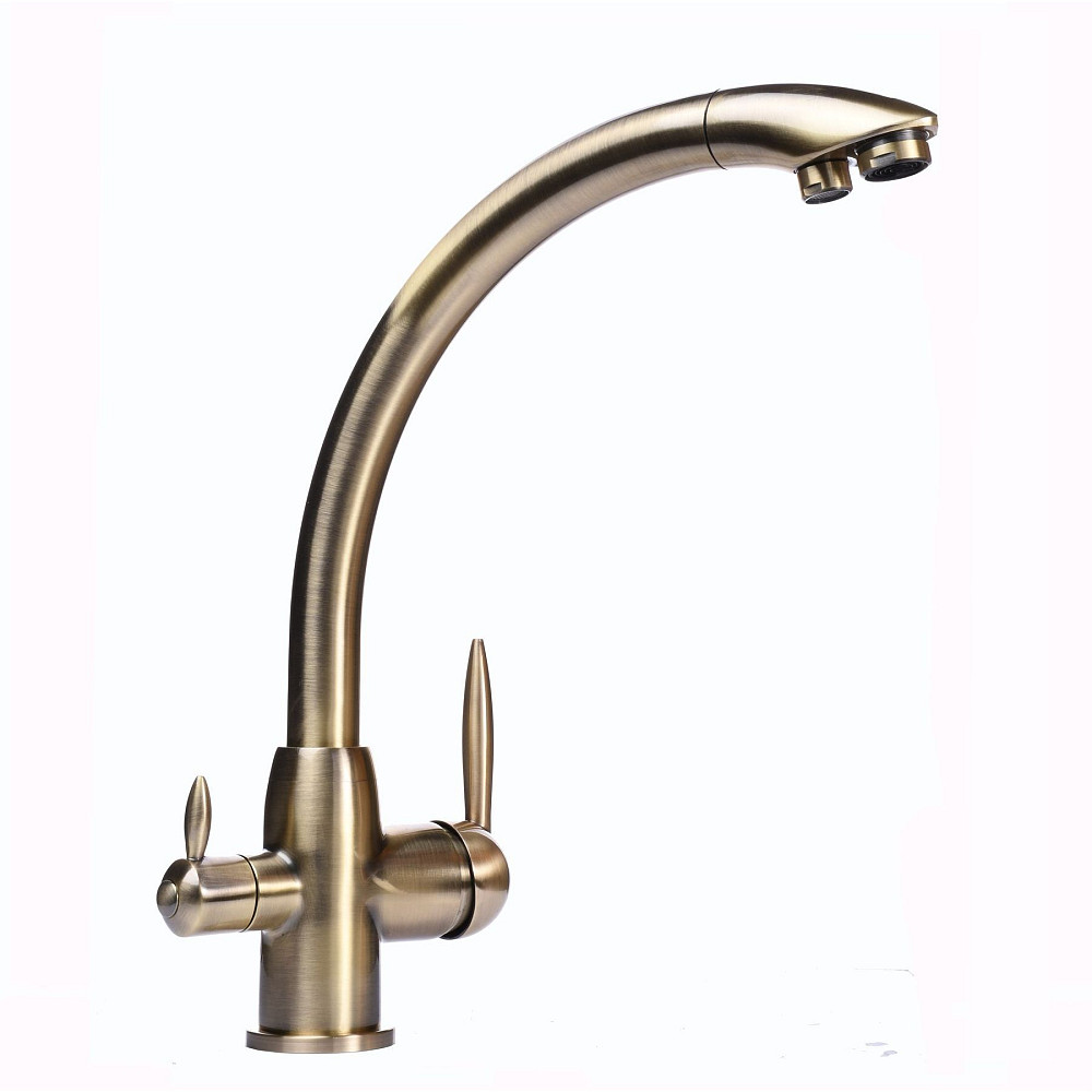 Змішувач для кухні під осмос Globus Lux LAZER GLLR-0777-9-BRONZE Тернополь - изображение 3