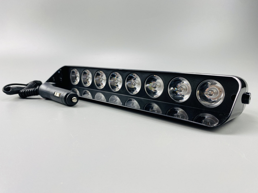 Майка проблискова (стробоскоп) 9-80 V 8 led діодів синя + червона спалах під скло та кабель Мукачево - фото 7
