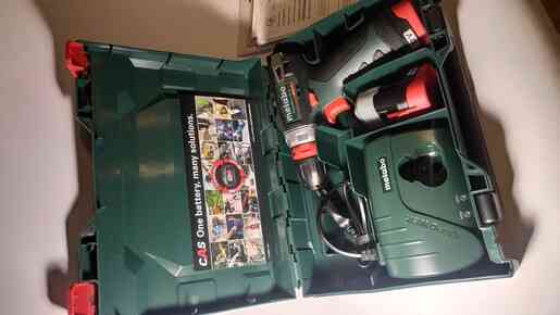 Акумуляторний безщітковий шуруповерт Metabo PowerMaxx BS BL Q : 38 Нм, кейс шуруповерт для дому (601749500) Київ