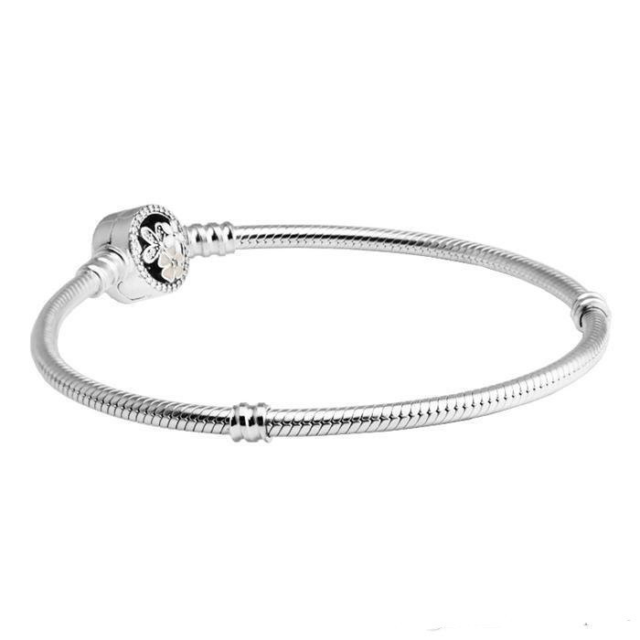 Срібний браслет для намистин Пандора  основа  "Квіти" 590744CZ MasterSem Київ - фото 3