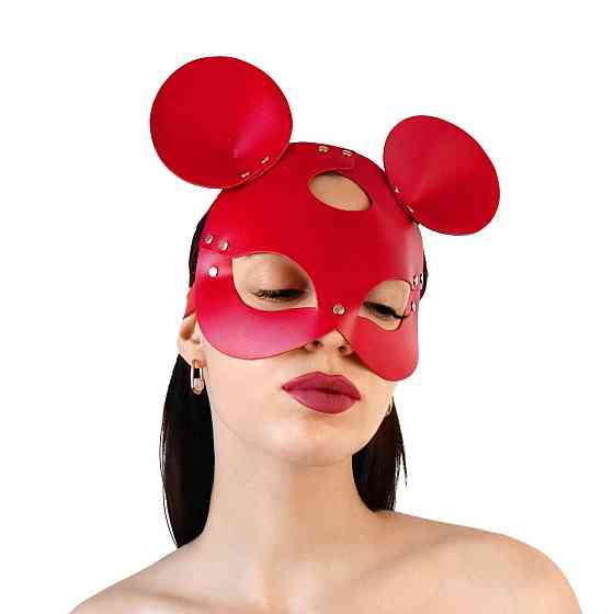 Шкіряна маска мишки Art of Sex - Mouse Mask, колір Червоний Sex Aura Київ