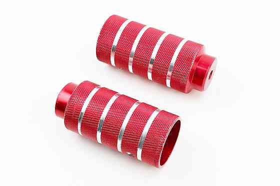 Пеги ВМХ Ø50х112мм під вісь10мм, алюмінієві, червоні к-кт Київ