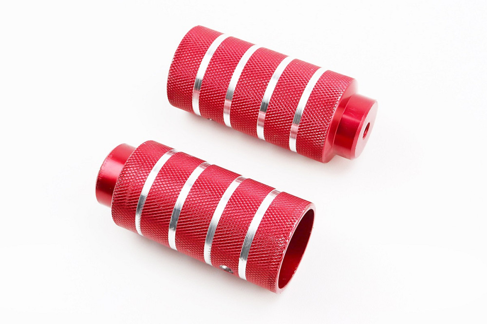 Пеги ВМХ Ø50х112мм під вісь10мм, алюмінієві, червоні к-кт Київ - фото 1