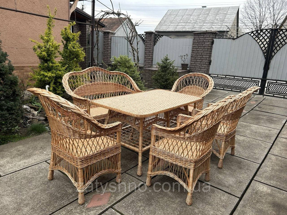 Меблі плетені з великим столом Київ - фото 5