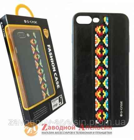 IPhone 7 8 Plus чохол шкіра G-CASE Folk series орнамент Одеса