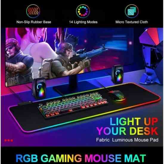 Коврик для мышки GMS WT-5 с RGB подсветкой от USB (80*30*0,4 см) Винница