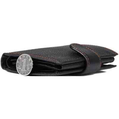 Кошелек Vintage Кожаный Черный (14591) Винница