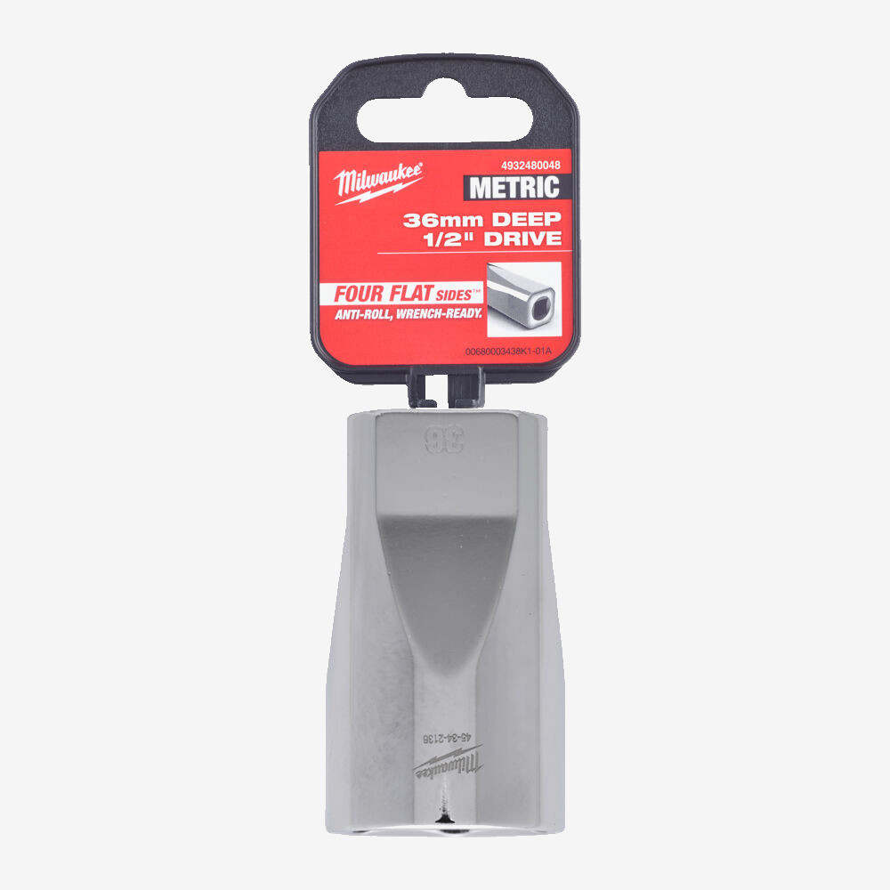 Головка хромированная метрическая удлиненная 1/2'' MILWAUKEE, 36мм Одесса - изображение 2