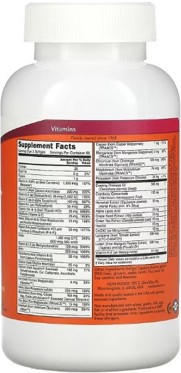 Вітаміни та мінерали для жінок NOW Eve Women's Multi 180 tabs Київ - фото 2