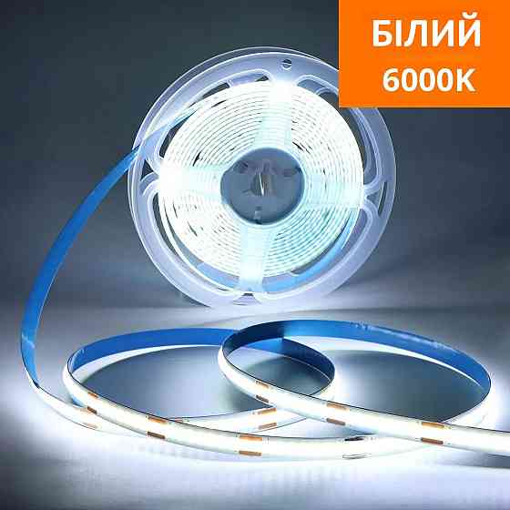 Гнучка USB COB LED стрічка ZYFYYDS 5V з тач-керуванням, 320 LED/м, холодне світло 6000K, самоклейка, розрізна, 5 м Миколаїв