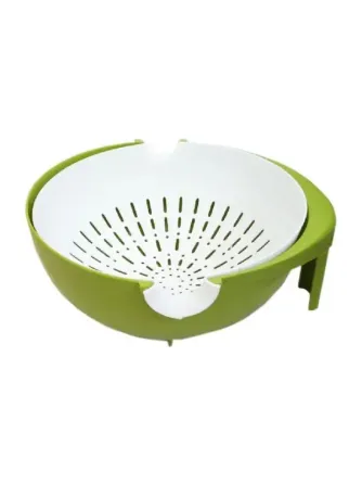 Универсальная миска – друшляк Mesh Strainer Drain Basket ∙ Хозяйственная силиконовая корзина со сливом 2в1 Коломия