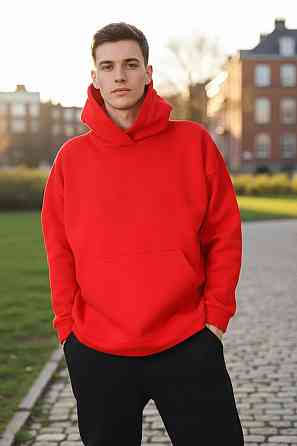 Чоловічий спортивний костюм на флісі Червоно-чорний 50 Харків