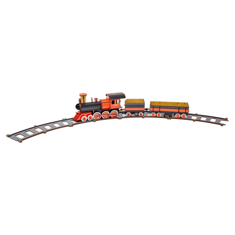 Дерев'яний 3D конструктор "Потяг" Puz-00924, 231 деталь Вінниця - фото 3