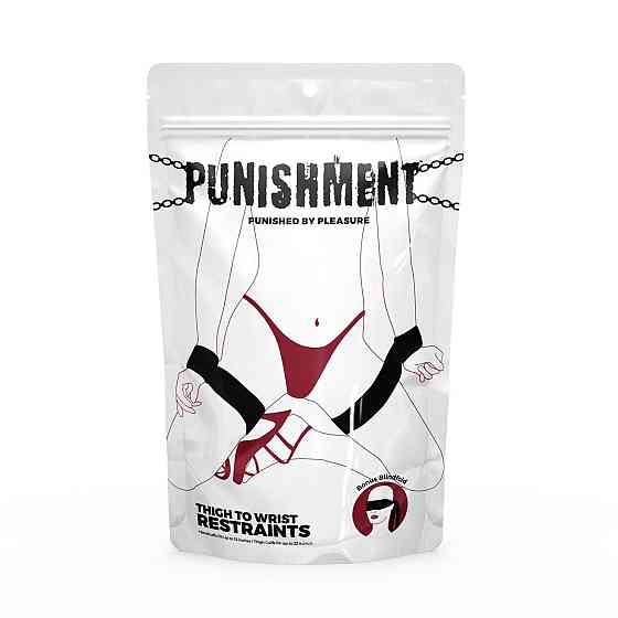 Фіксатори для руки і стегна Punishment - Thigh to Wrist Restraints - Black Sex Aura Київ